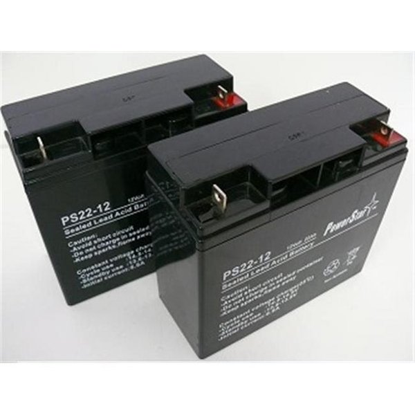 Powerstar PowerStar PS12-22-2Pack 12V 20AH Sealed Lead Acid SLA Battery; T3 Terminals; Pack - 2 PS12-22-2Pack